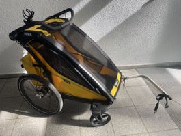 Thule Chariot Sport 1 gelb/schwarz – Joggger + viel Zubehör