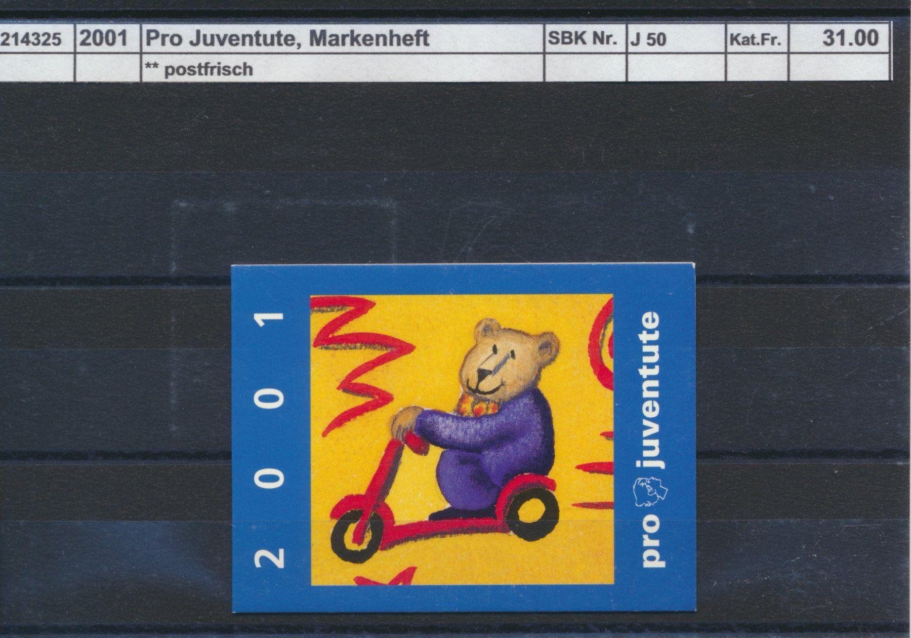 Alle Briefmarken: 2001 Pro Juventute, Markenheftchen, ** postfrisch – Neu (gemäss Beschreibung) aus Winterthur von Zupogeru