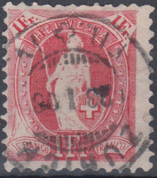 Tutti i francobolli: Stehende Helvetia 99A mit Ret. 3.21 – Usato da Meierskappel venduto da Phiro96