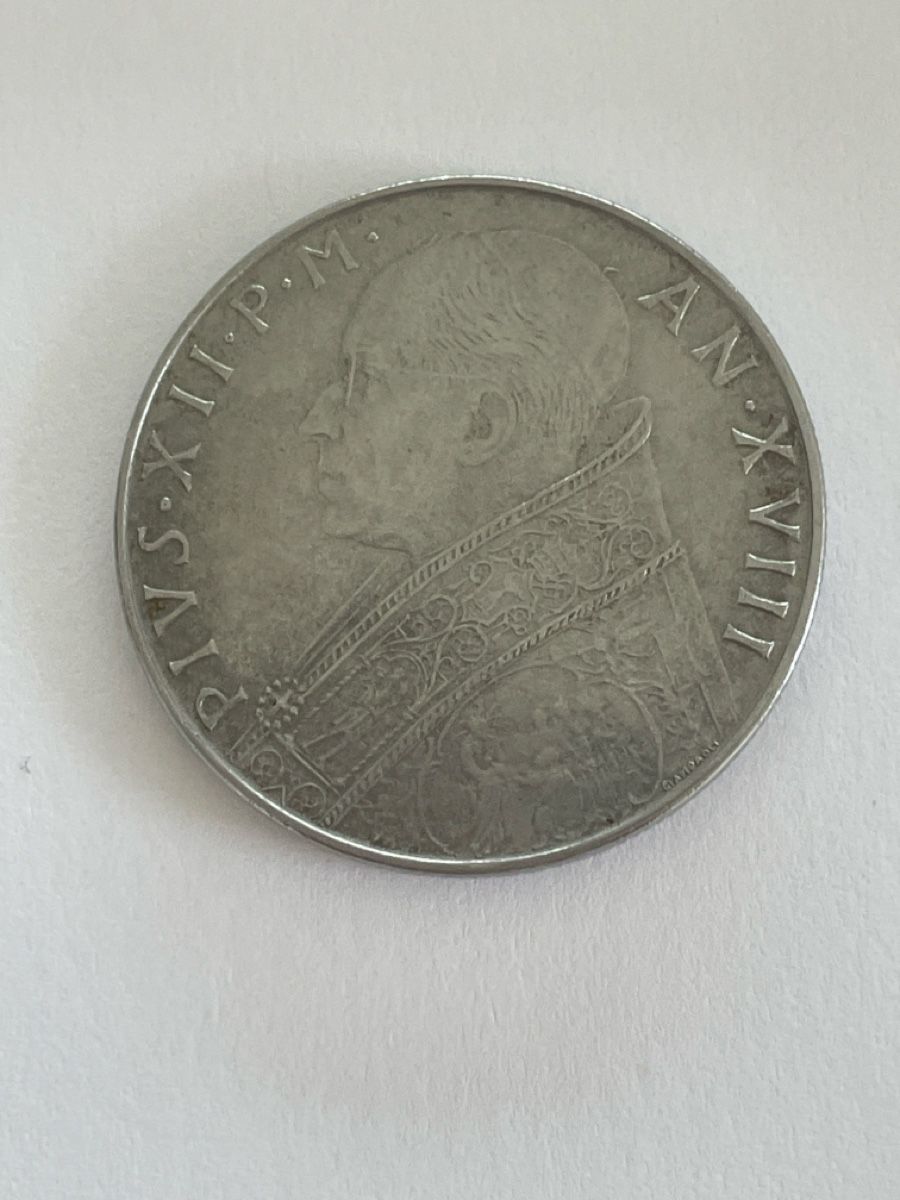 Alle Münzen: Vatikan  L100  1956 – Gebraucht aus Richterswil von Wildampfer