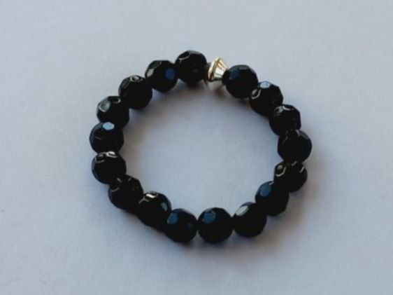 Anelli: Onyx Elastischer Fingerring G:60 – Nuovo e nell'imballaggio originale da Winistorf venduto da acreativ2
