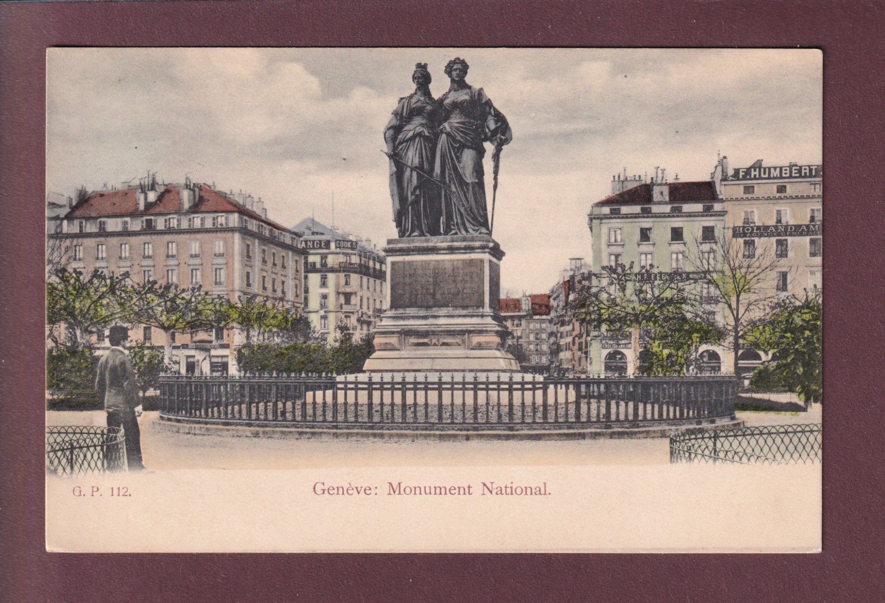 Cartoline postali: GENEVE - Monument National – Usato da Pully venduto da nicecards