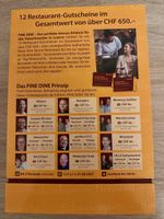 Fine Dine Luzern Gutscheinheft Edition 2026 - Wert 650 CHF!