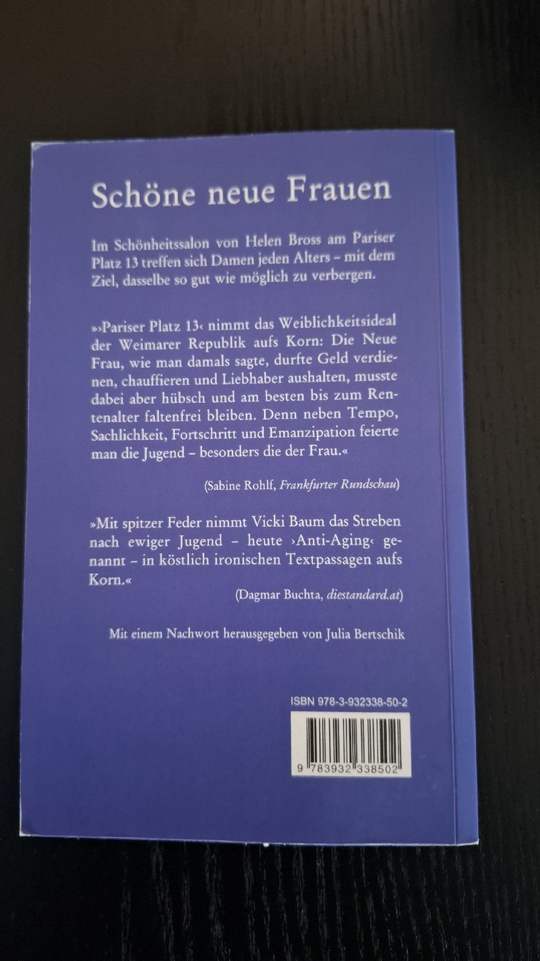 Bücher: Buch•Komödie•Pariser Platz 13•Vicki Baum – Gebraucht aus Ottenbach von Rasenmaeeher 1