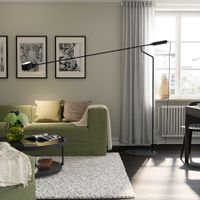 Elegante Bogenlampe, schwarz, top Zustand, neuwertig!
