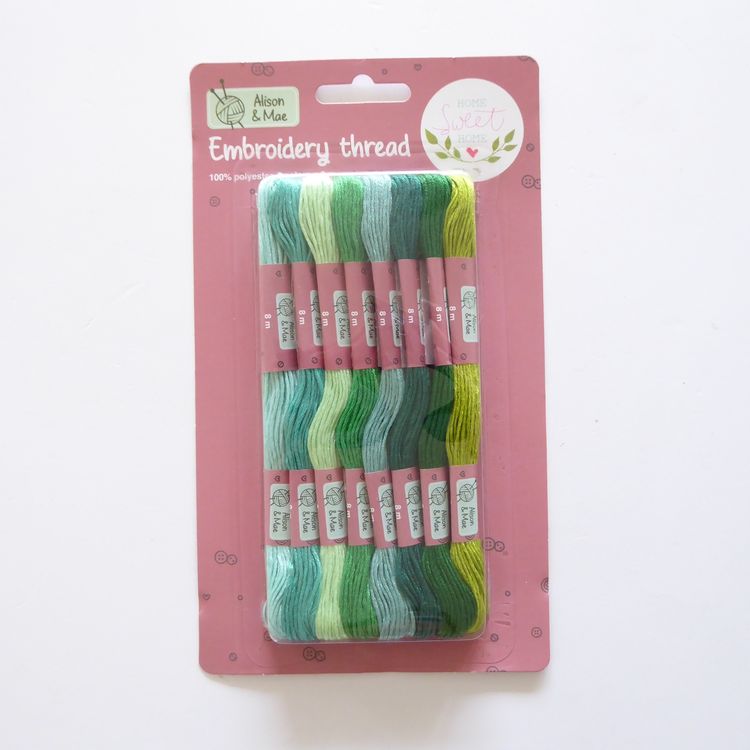 Lecien Japan Cosmo Seasons Stickgarn – Grün, 100% Baumwolle