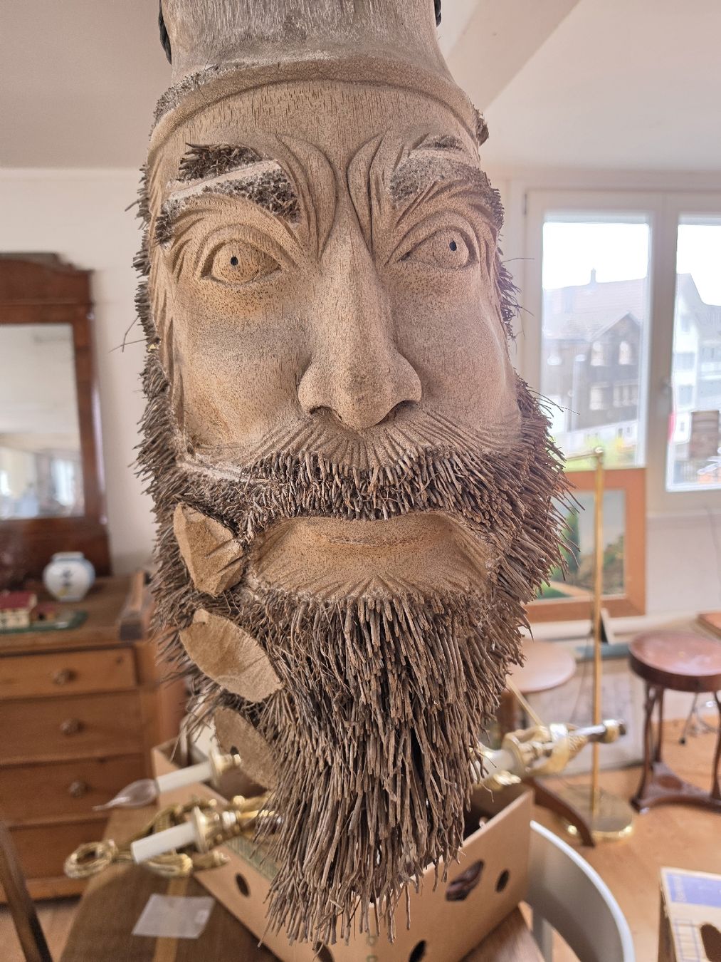 Skulpturen & Statuen: Holzskulptur "Kopf mit Bart" - Einzigartiges Unikat! – Gebraucht aus Mettlen von elios0888 9