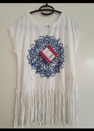 Damen Sommer Top mit Fransen Gr. 36/S