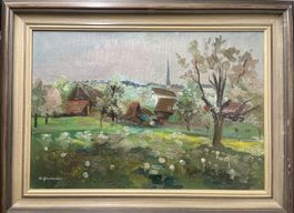 Werner Hartmann (1903–1981) – Ölgemälde „Frühling in Rain“
