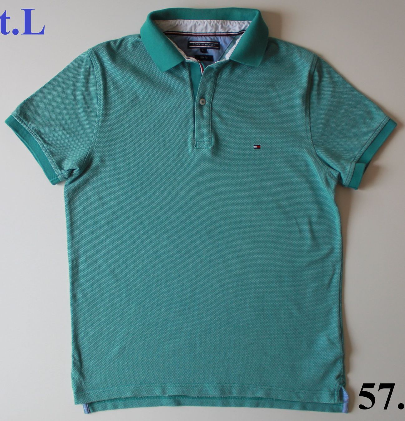 Tommy Hilfiger Polo-Shirts: Polo Tommy Hilfiger vert  t. L – Gebraucht aus Peseux von Gilloss
