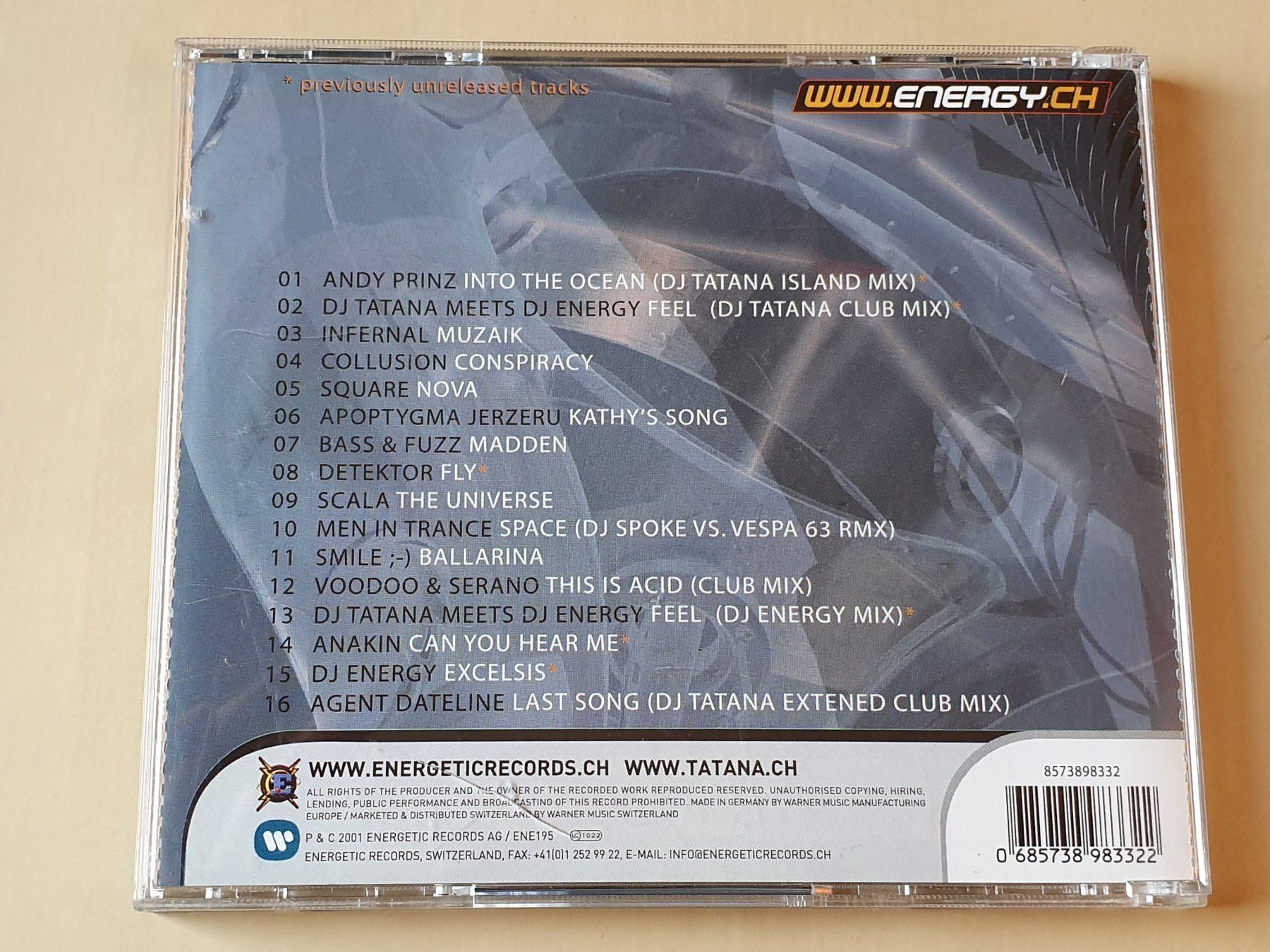 CDs: Energy 01 DJ Tatana – D'occasion à Stansstad par collectorsshop 1