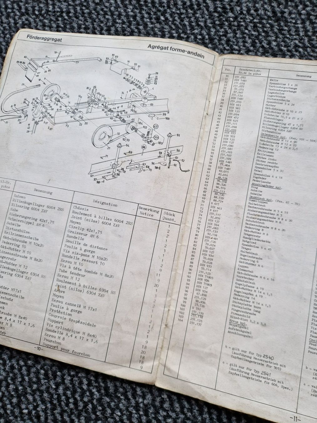 Rapid Trattori: Original Anleitung + ET-Liste Rapid Eingraser 2540 / 2541 – Usato da Dürnten venduto da Bachtel84 5