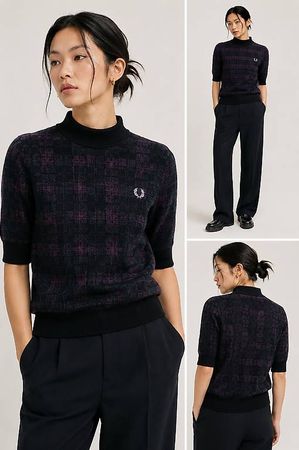 Fred Perry Damen Tartan Shirt 100% Merinowolle
