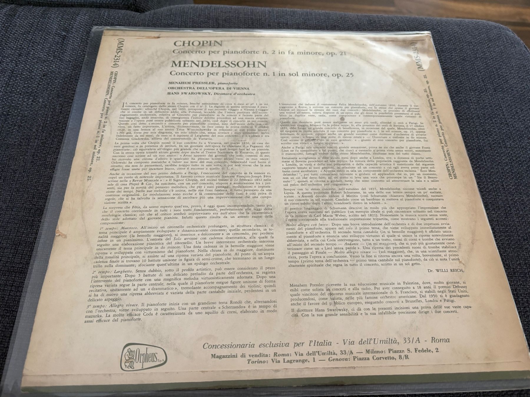 Dischi in vinile: LP Vinyl Chopin et Mendelssohn – Usato da Monts-de-Corsier venduto da mon_rp2m 1