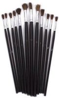 12teil. Pinselset rund schwarz