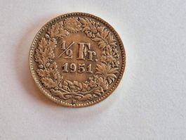 50 RAPPEN 1951 SILBER