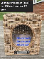 Happy House Hunde-Katzenhöhle Rattan geflochten 50x40x40 