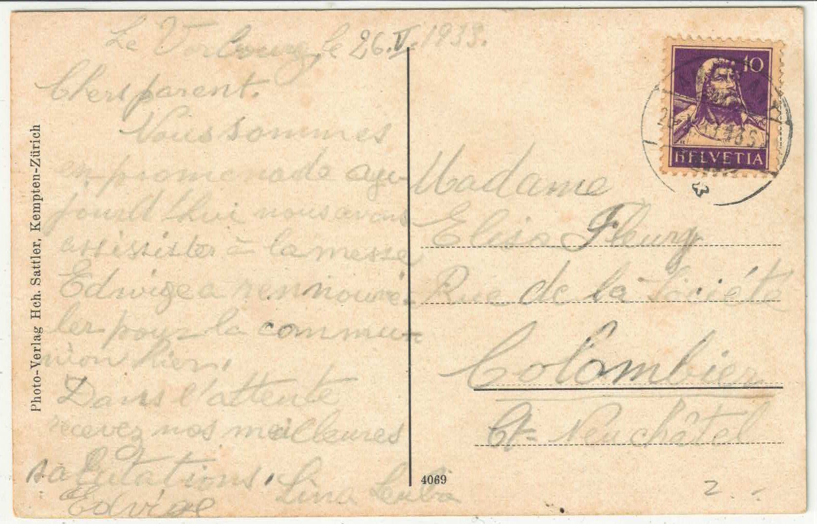 Cartoline postali: Delemont - Le Vorbourg - coloriert – Usato da Ettingen venduto da Kartenplanet 1