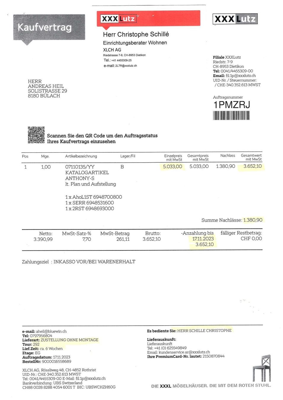 Sofas: XXXLutz Ecksofa Beldomo Anthony-s – Gebraucht aus Bülach von Aheil 4
