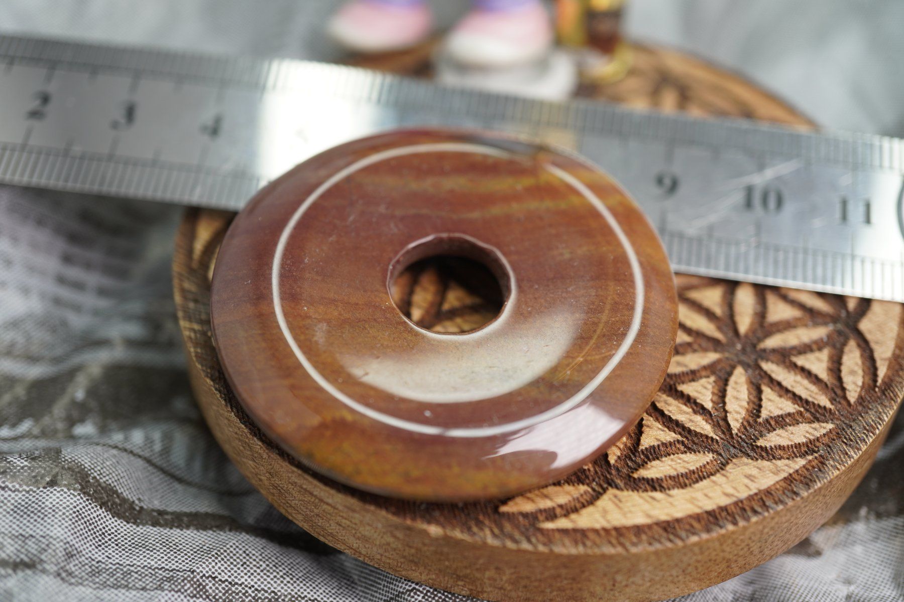 Minerali & Pietre curative: Sunset Jaspis        ca40mm     Top  Pi Scheibe – Nuovo e nell'imballaggio originale da Eschenbach SG venduto da topstone 5