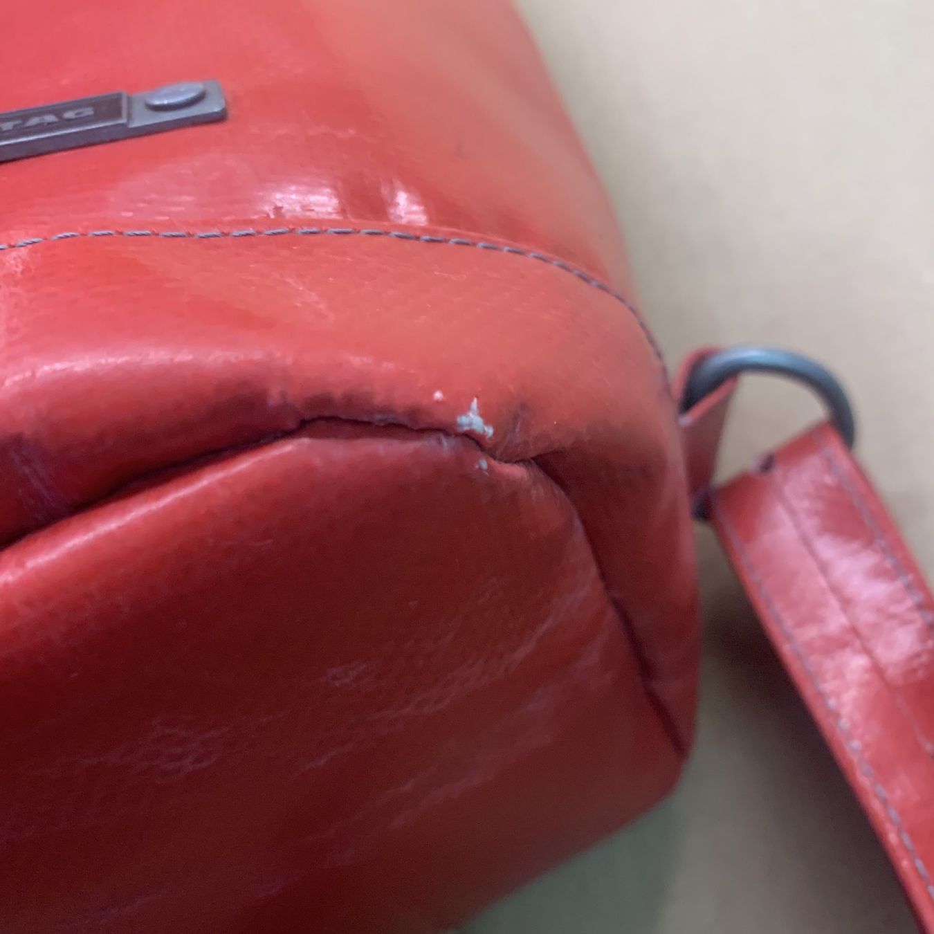 Freitag Rucksäcke: FREITAG REFERENCE R123 WOOLF BACKPACK Rucksack Tasche Rot – Gebraucht aus Chalais von Decoarts.art 7