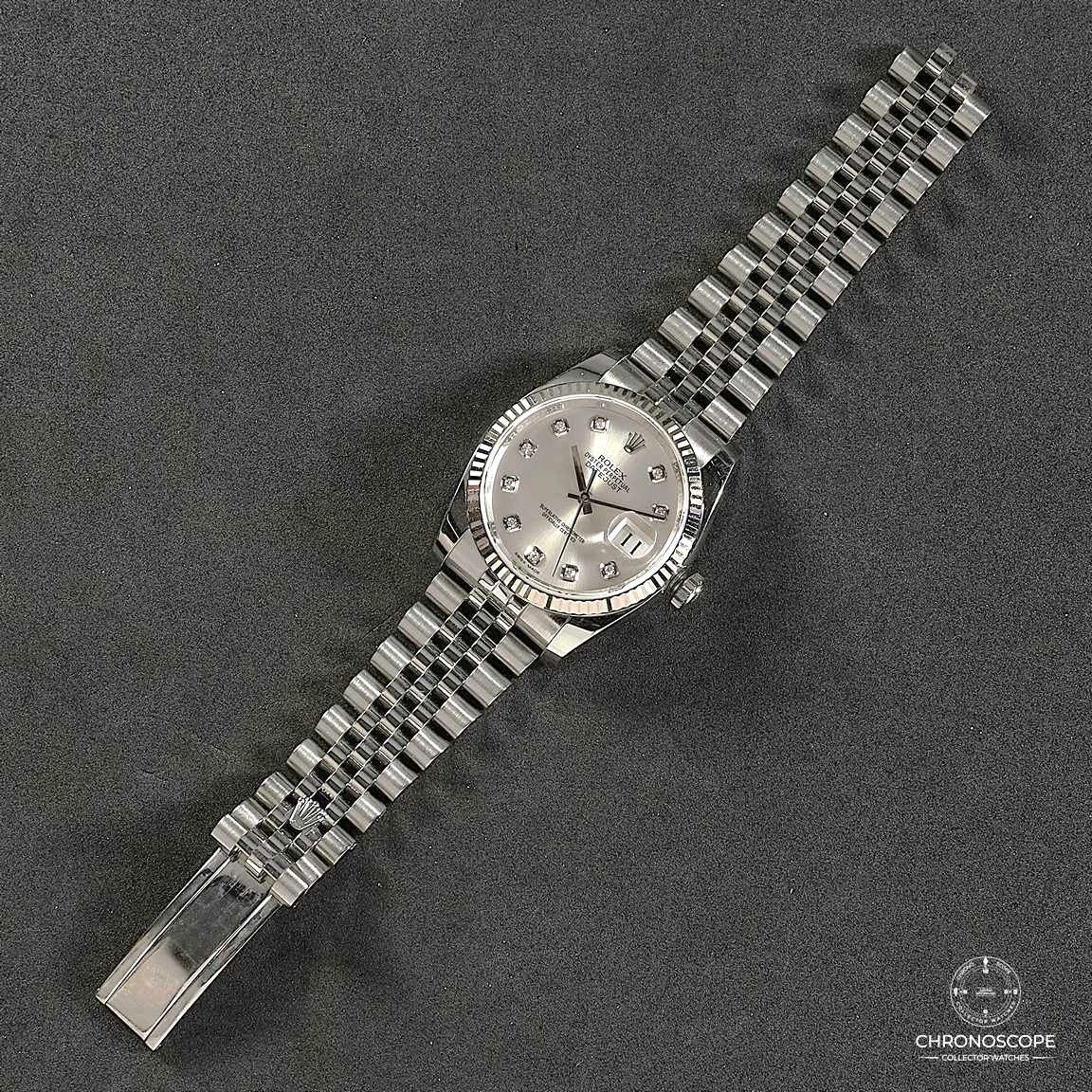 Rolex Orologi: Rolex Datejust ref.11623 factory set diamonds, full set 2022 – Usato da Luzern venduto da ChronoScope6004 5