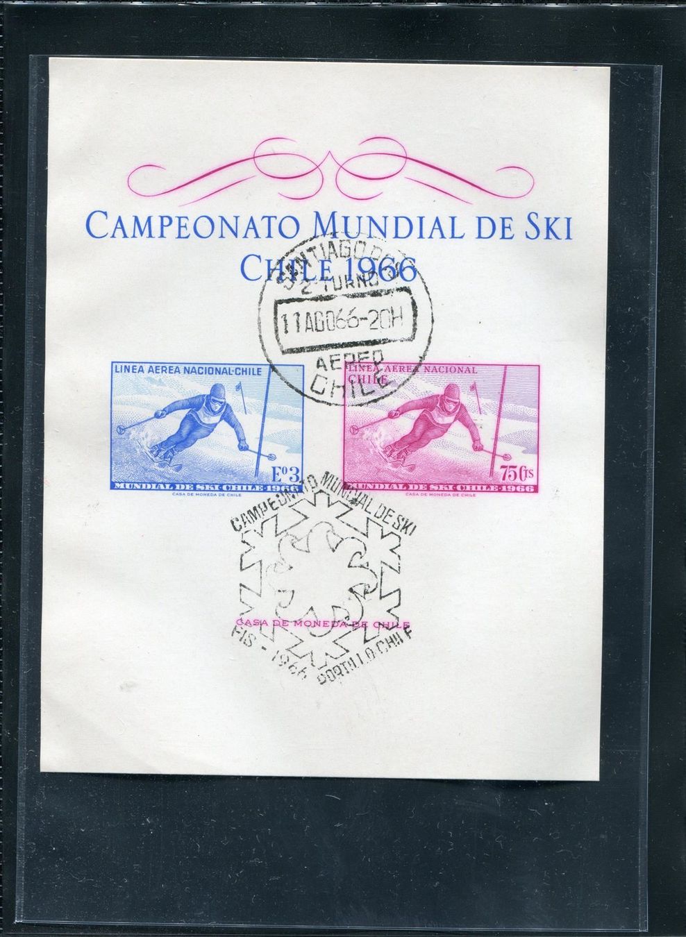 Tous les timbres: Chile Ski WM 1966 gestempelt – D'occasion à Winterthur par Kyoung