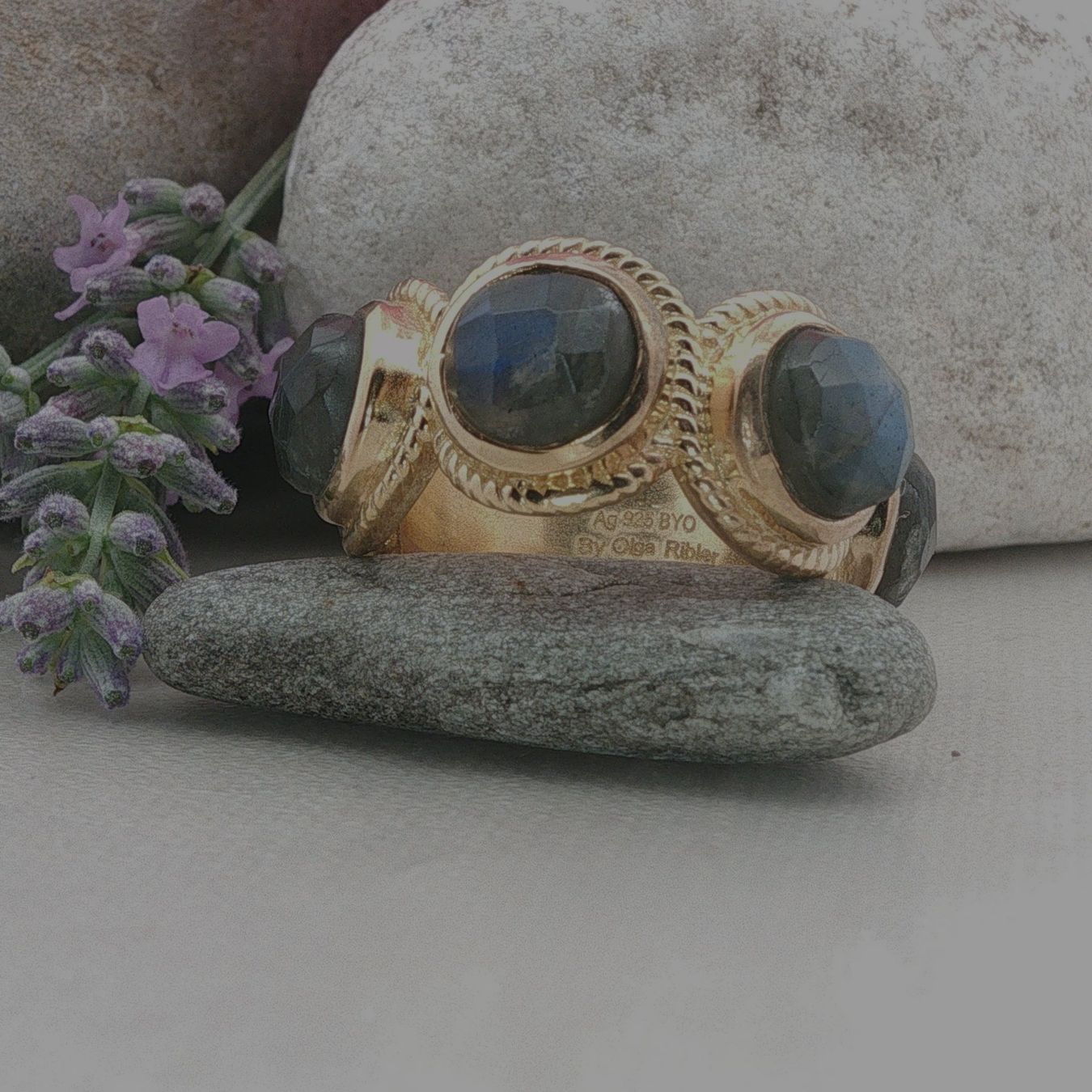 Olga Ribler Anelli: Statement Silber Ring 925 Grösse 55 mit Labradorite – Nuovo (secondo la descrizione) da Luzern venduto da Schmuckoutlet 3