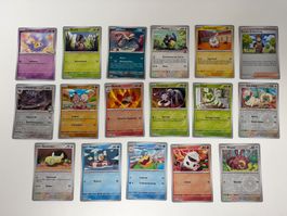 Pokemon - 17 Reverse Holo Karten aus Reisegefährten (JTG) DE