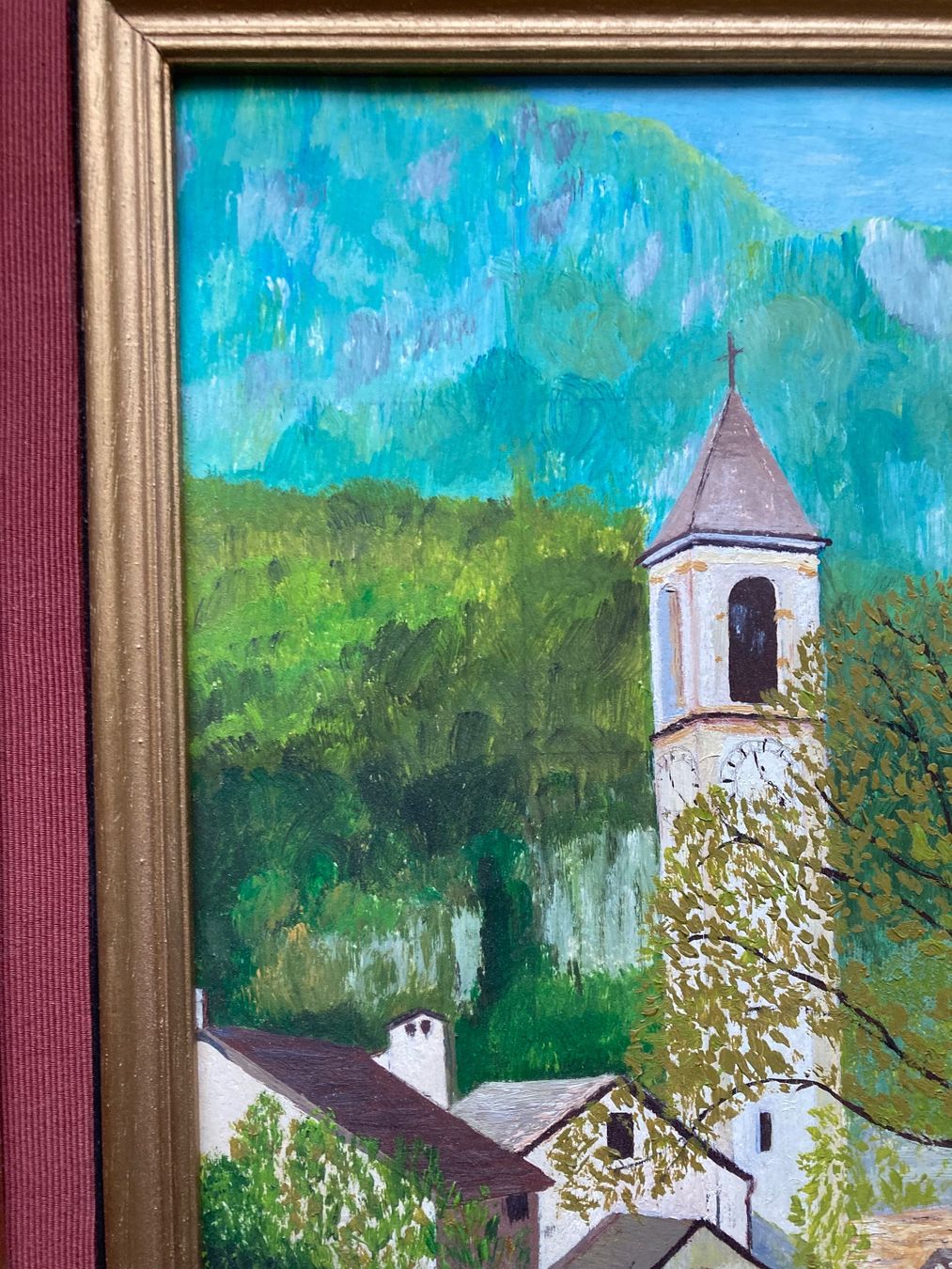 Gemälde: Kirche im Tessin, neuer Preis! – Gebraucht aus Bünzen von Tango33A 2