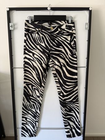 H&M Jeans Zebra Muster Schwarz Weiss, Gr.40