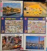 Puzzle-Konvolut - 6 Puzzles - 1000 bis 2000 Teile.