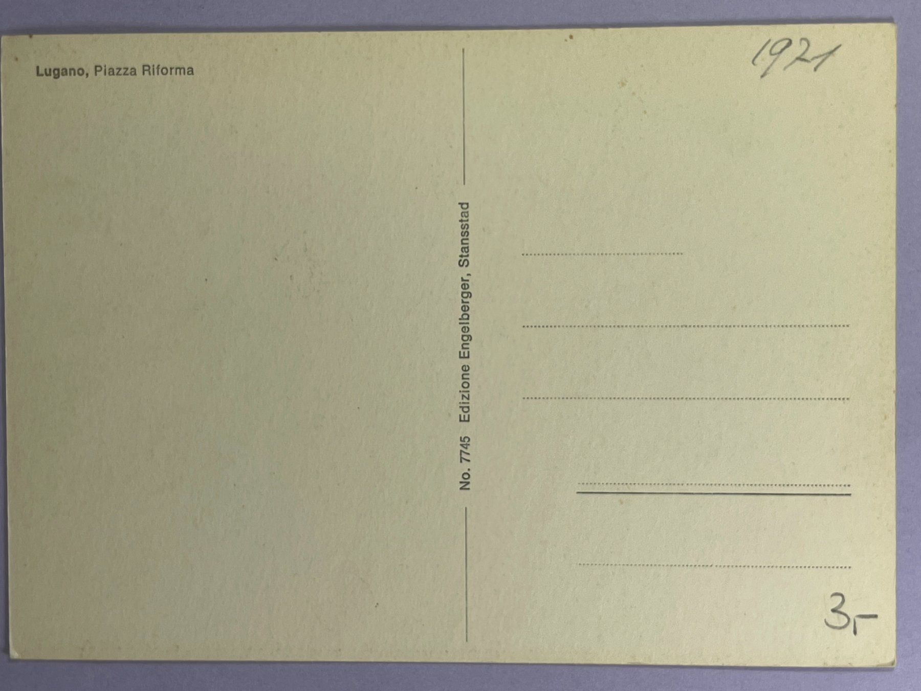 Cartoline postali: Lugano, Piazza Riforma - notturno – Usato da Steg VS venduto da danwer74 1