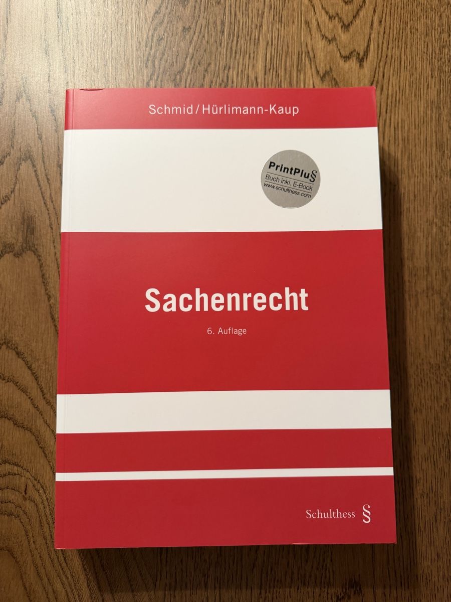 Bücher: Sachenrecht 6. Auflage – Gebraucht aus Winterthur von ave1610