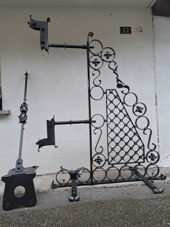 Insegne: Schildhalter / Ausleger geschmiedet Schmiedeeisen – Usato da Maladers venduto da der_Holzwurm