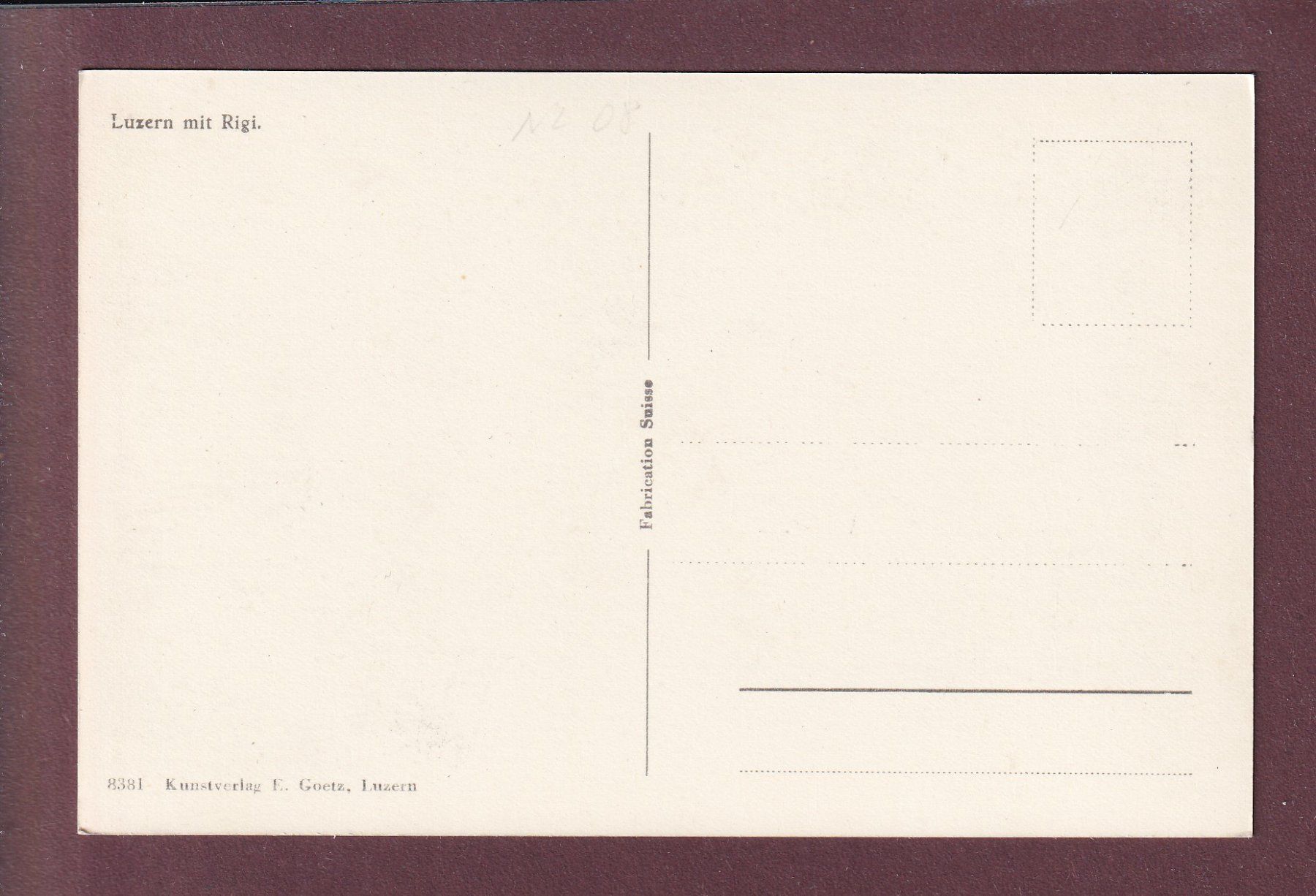 Cartes postales: LUZERN - Rigi – D'occasion à Pully par nicecards 1