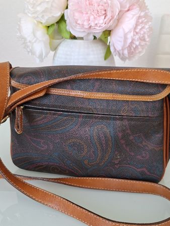 Sac à main Jerome de Bretauld vintage, cuir et motifs