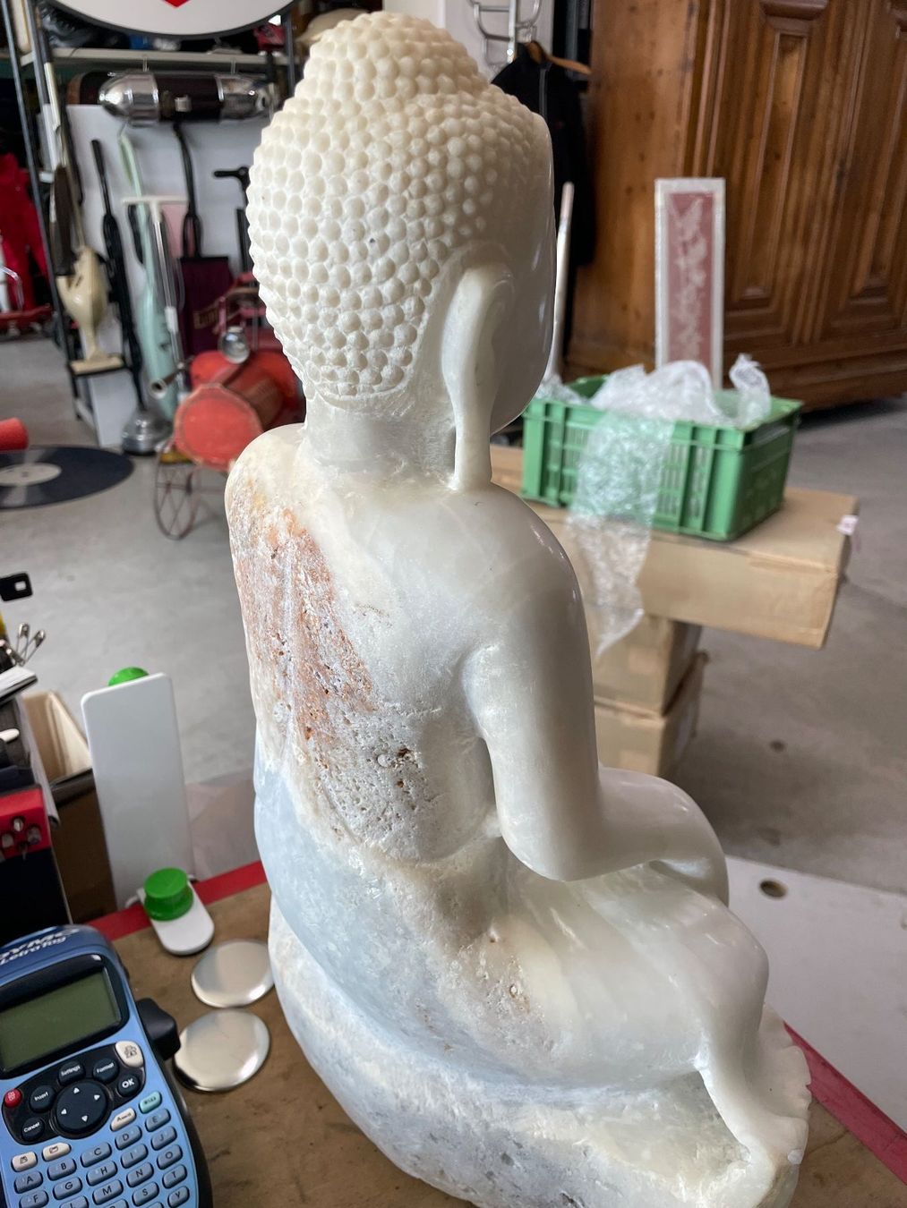Sculture & Statue: grosser, schwerer Buddha. Marmor, 46 x 34 cm – Usato da Effretikon venduto da Bianchina2 4
