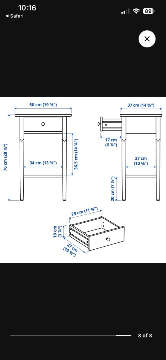 Comodini: Nachttisch Ikea BLÄSTASEN – Usato da Olten venduto da kim.anna 5