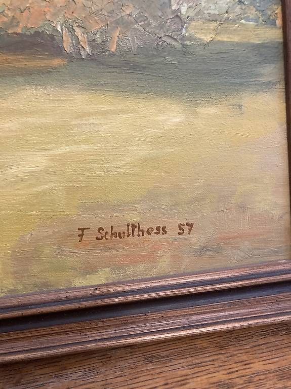 Dipinti: Ölbild F. Schulthess – Usato da Biel/Bienne venduto da rebasel 1
