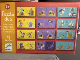 Puzzle mit Gegensätzen für kinder