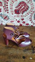 Leder Sandalen in Bordeaux, Gr. 39, Sommer-Schuh