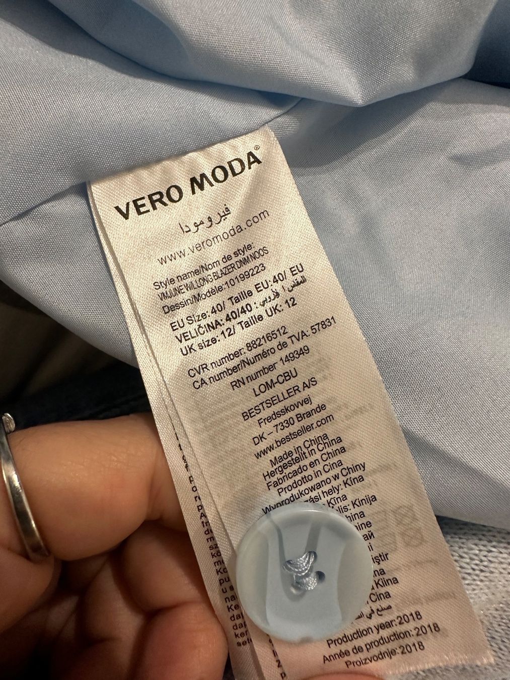 Vero Moda Cappotti: Dünner hellblauer Mantel – Nuovo (secondo la descrizione) da Thalwil venduto da guffuchnopf 2