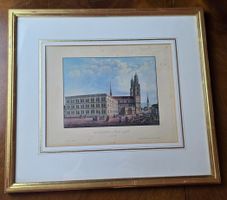 H. F. Leuthold 19. Jh.kolorierte Aquatinta Zürich – Grossm