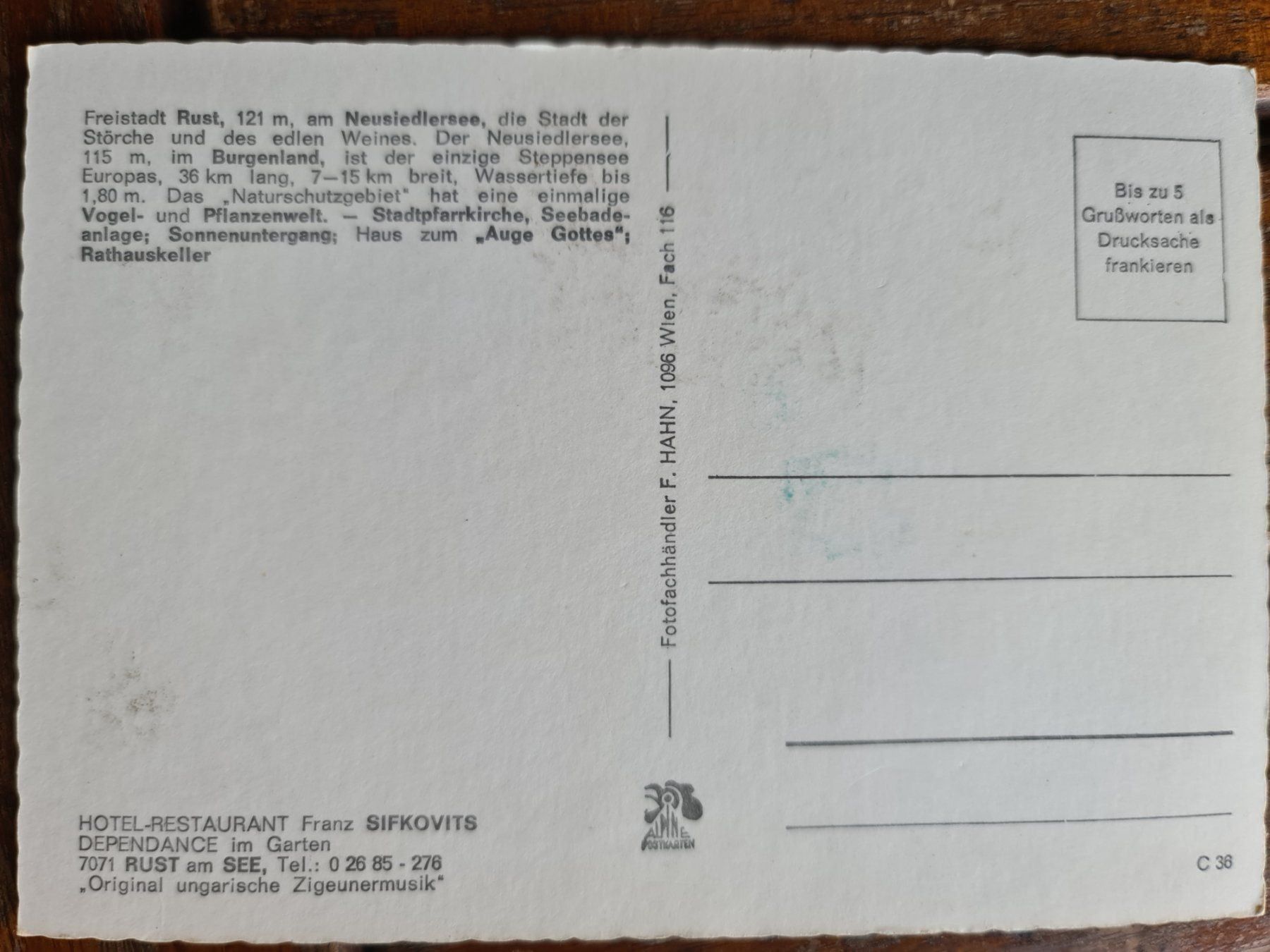 Cartes postales: Ansichtskarte Rust am See Österreich – D'occasion à Dintikon par Vexi 1