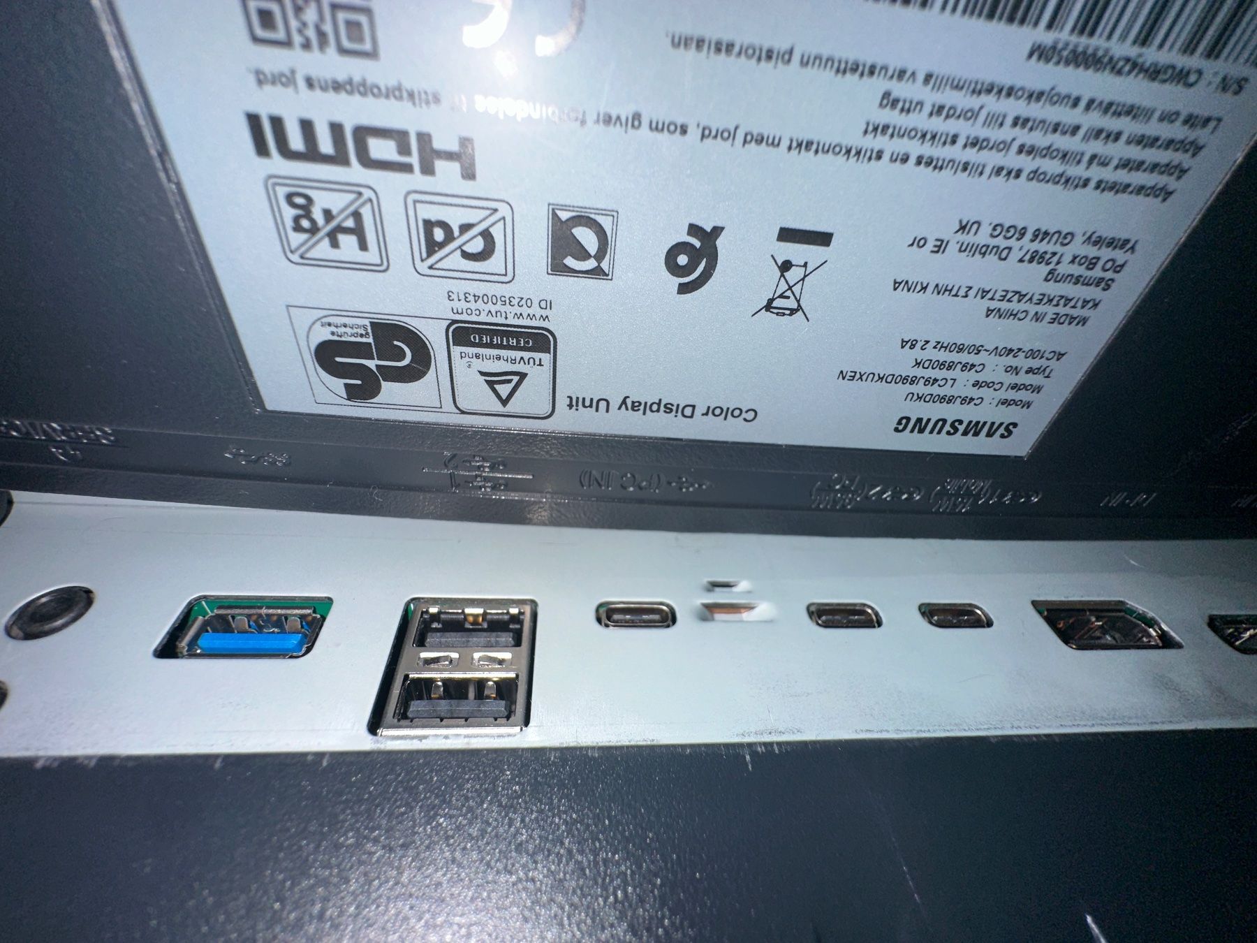 Samsung Ecrans: Samsung SyncMaster C49J890DKU 49" Curved – D'occasion à Inwil par nic_lys6 4