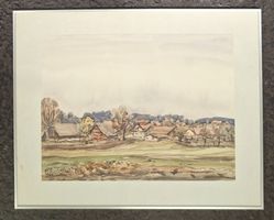Ruckstuhl Max, Herisau, Aquarell, Dorf, Weiler, Appenzell