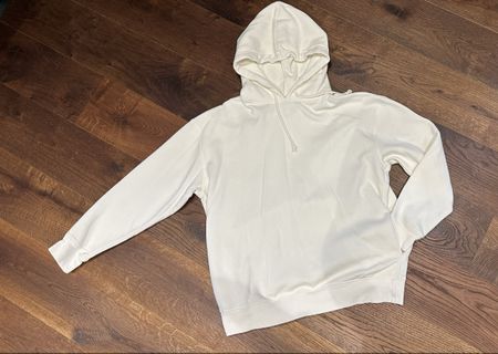 H&M Hoodie oversized mit Taschen, Creme Weiss, Grösse XS