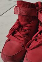 Rote Sneaker mit Klettverschluss, Grösse 43