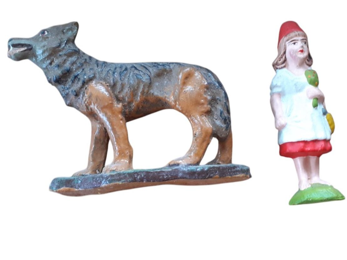 Statuette: Figur Rotkäppchen + Wolf – Usato da Mörschwil venduto da lindaswunderkiste 1